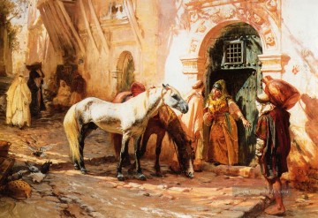 Szene in Marokko Frederick Arthur Bridgman Ölgemälde